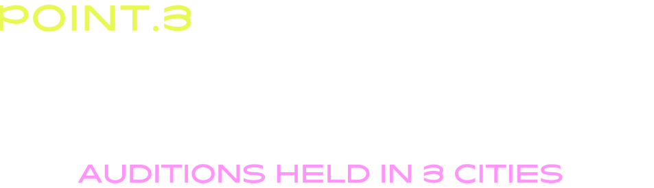 point.3 全国３都市開催